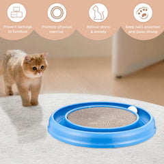 Peomliee furniture-protection scratcher in blue helps reduce furniture scratching.