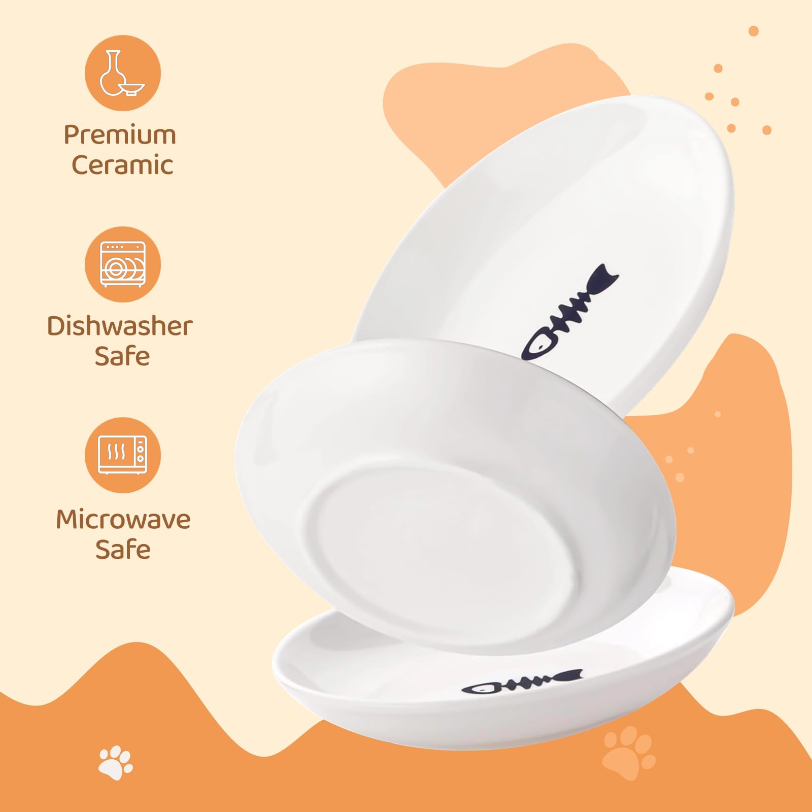 Peppapet ceramic bowl suitable for kittens and small pets meals