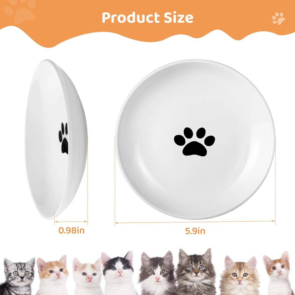Peppapet cat food plates featuring a dog paw pattern for decor