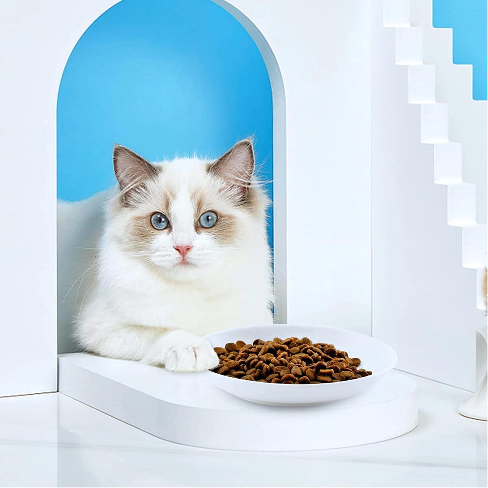 Peppapet ceramic feeding dishes stay stable on surfaces during meals
