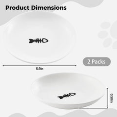 Peppapet wide-mouth cat bowls reduce whisker fatigue for cats and small dogs