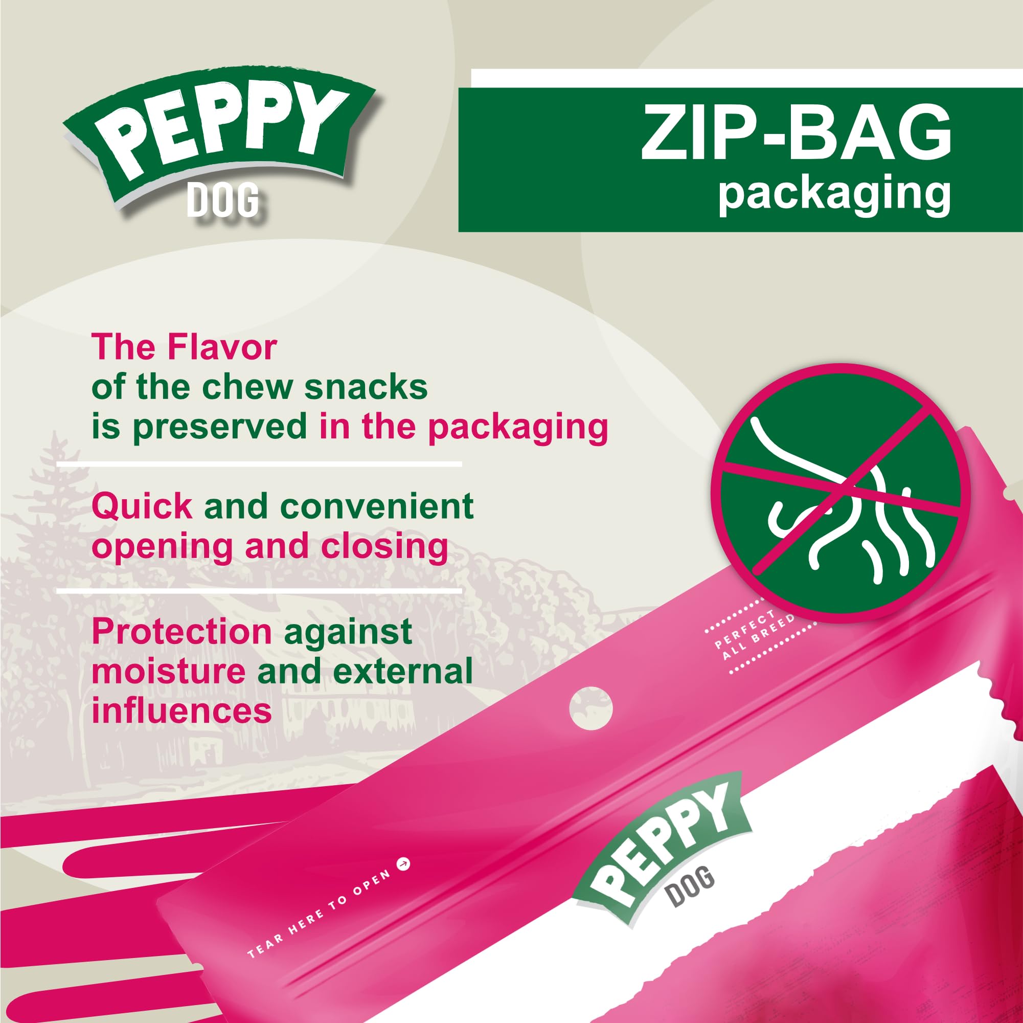 PEPPY DOG pig ears texture appears softer and easier to digest