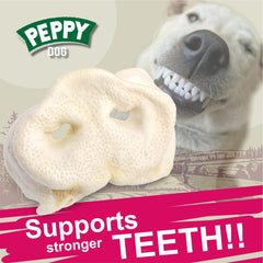 Peppy Dog White Pig Snouts pack-front view showcases 10-piece natural snack