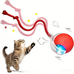 Peppy Pet Snappy Tail Cat Toy rolling ball side view promotes engaging indoor play