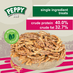 PEPPY DOG duck feet ingredient label spotlights glucosamine and chondroitin for potential joint support.