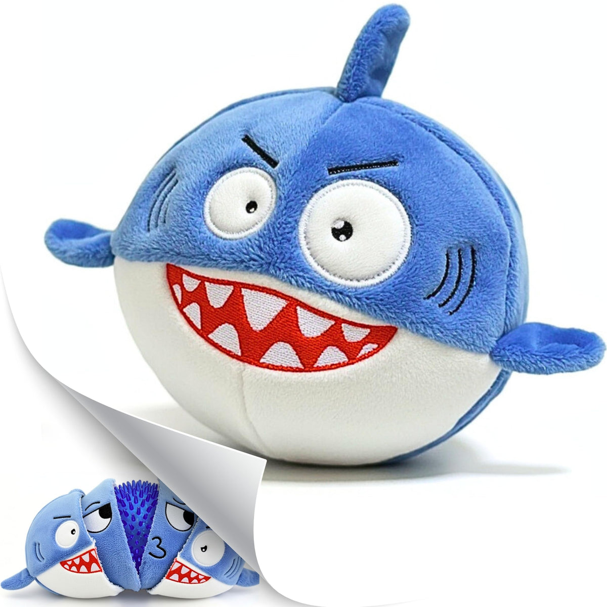 PeppyPawz Sharky gift box shows a 3 in 1 toy for gifting and play