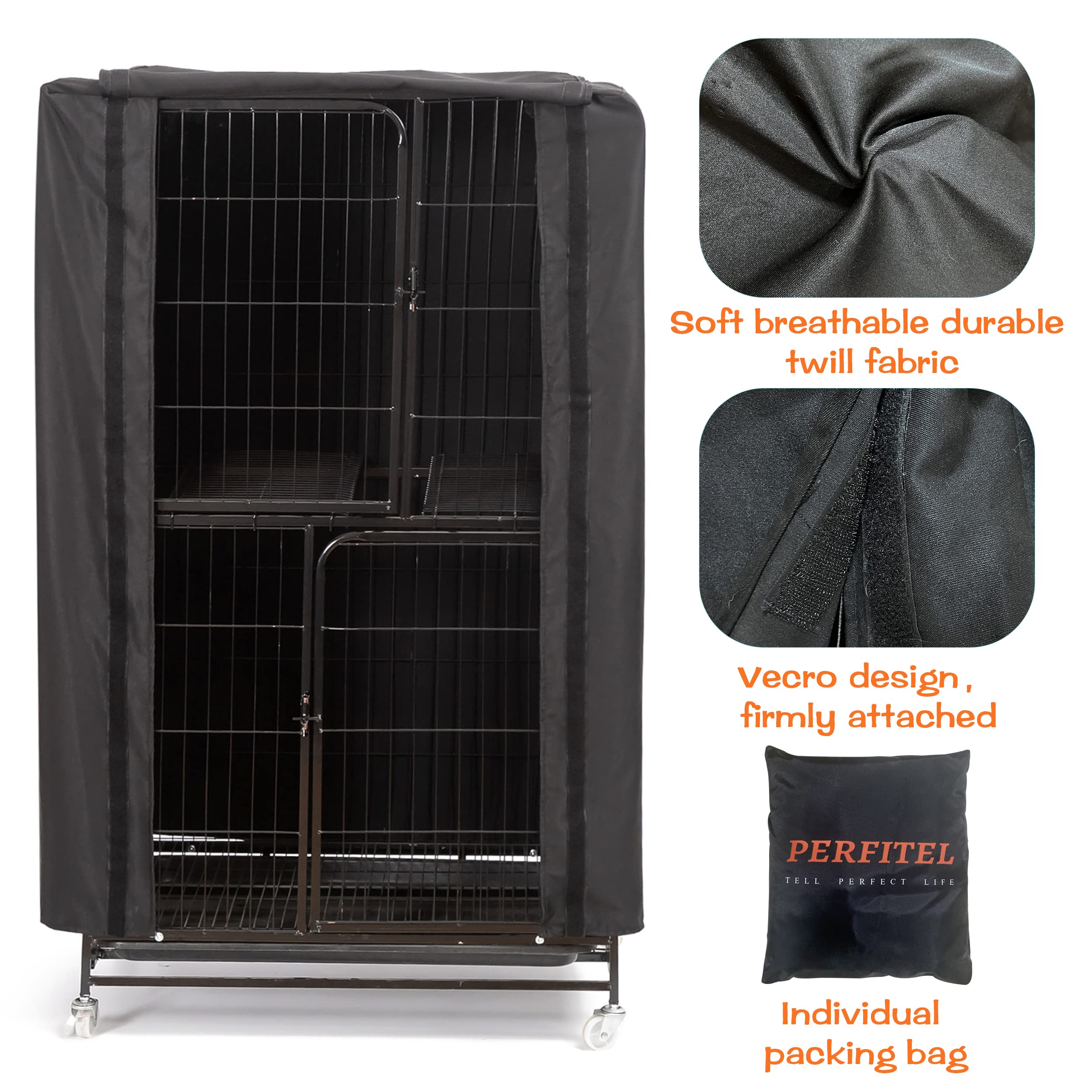 Perfitel cage dimensions chart confirms compatibility with standard large cages