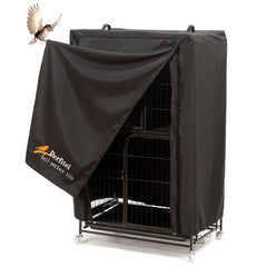 Perfitel universal large bird cage cover front view shows blackout design for quiet time