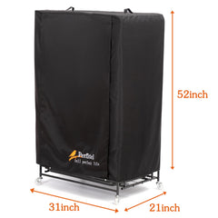 Perfitel universal large bird cage cover side view highlights breathable fabric for reduced glare