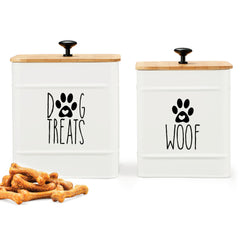 PERFNIQUE dog treat container set on counter shows farmhouse style and easy access.