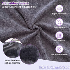 Periflowin dog-absorbent-microfiber-demo highlighting quick moisture absorption