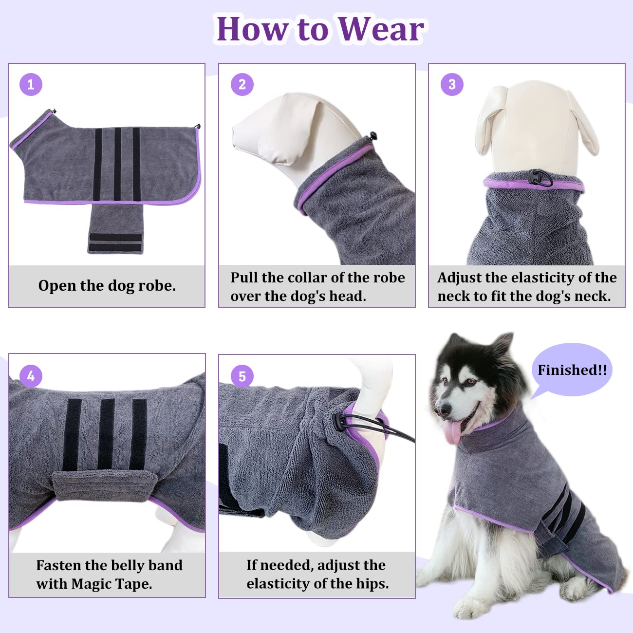Periflowin dog-easy-on-off-magic-tape for fast wear