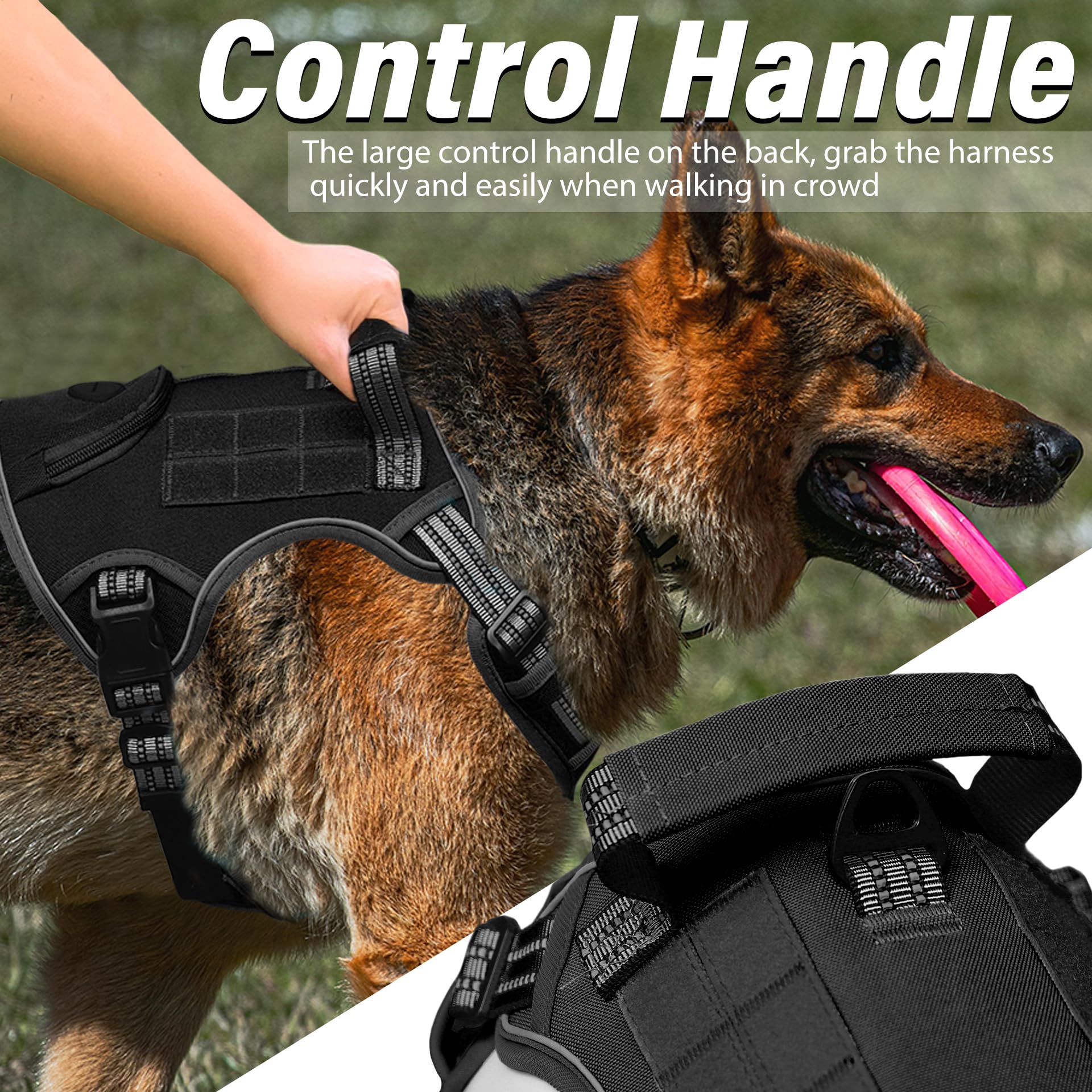 Periflowin harness pink M reflective-strip design enhances visibility during night walks.