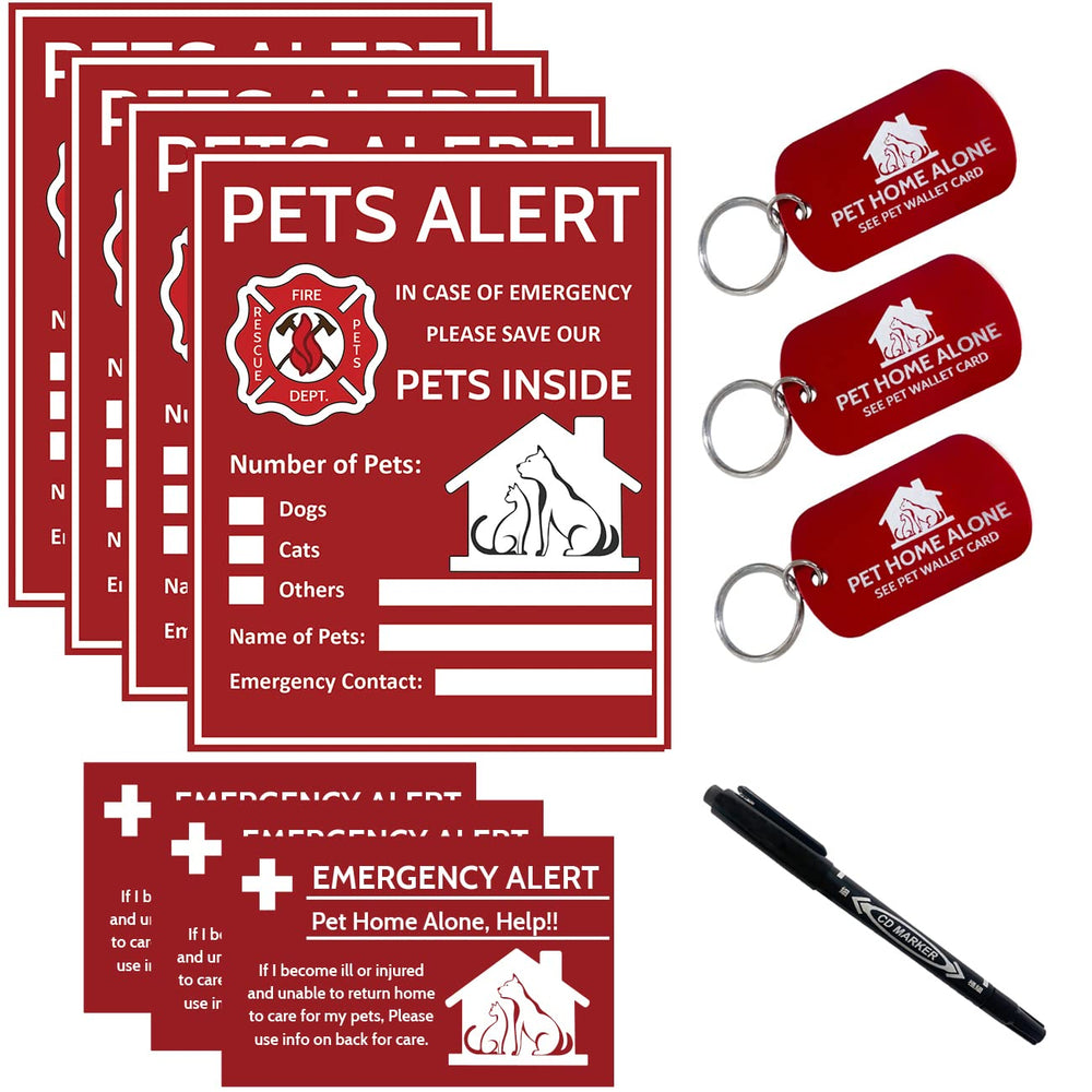 Periflowin Pet Alert Sticker on window exterior aids quick rescue