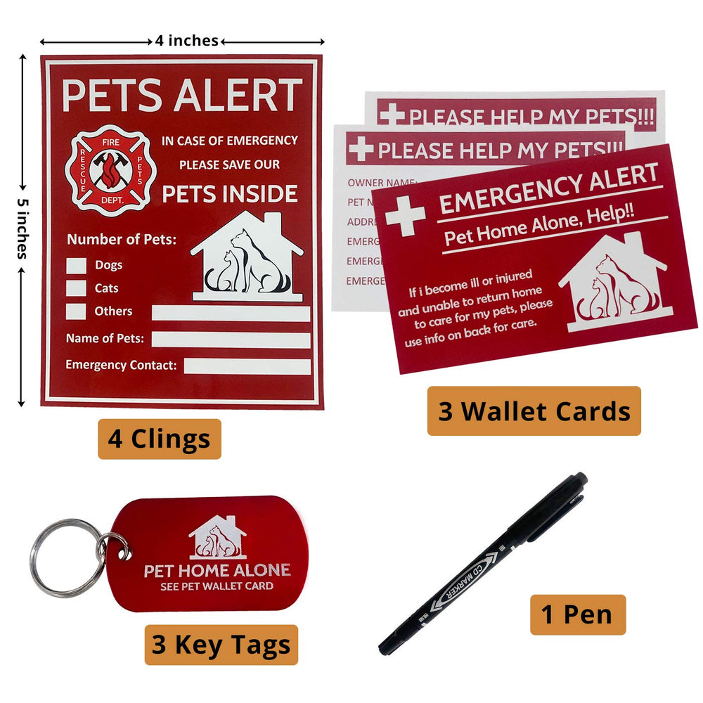 Periflowin pet alert sticker demonstrates readability for first responders