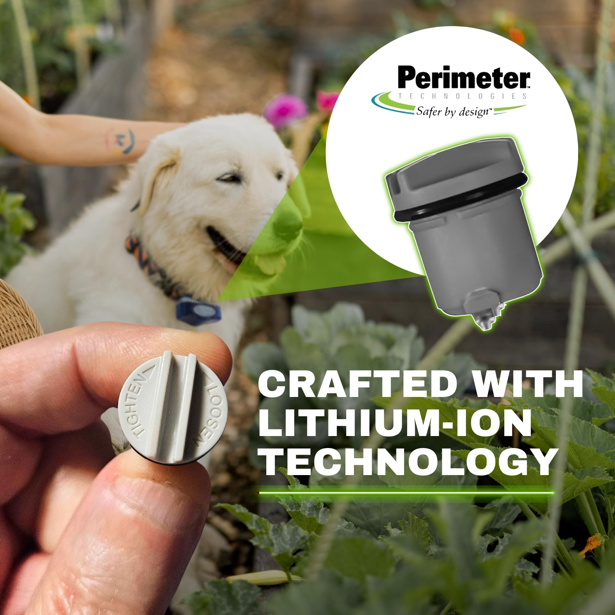 Perimeter Technologies R21-compatible battery highlights easy replacement for classic collars