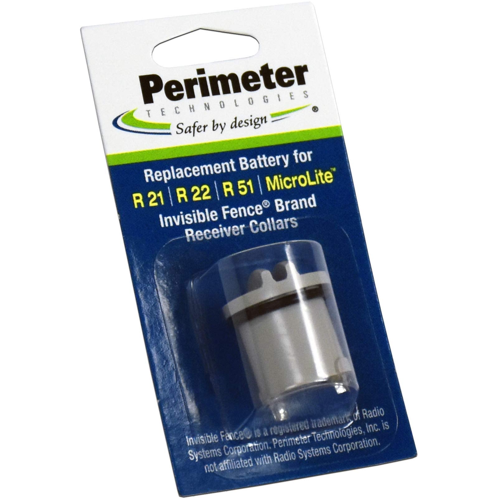 Perimeter Technologies battery installed in an R21 receiver for longer collar life.