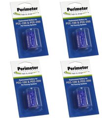 Perimeter Technologies four-pack 6V dog collar batteries in a box for ready replacements.
