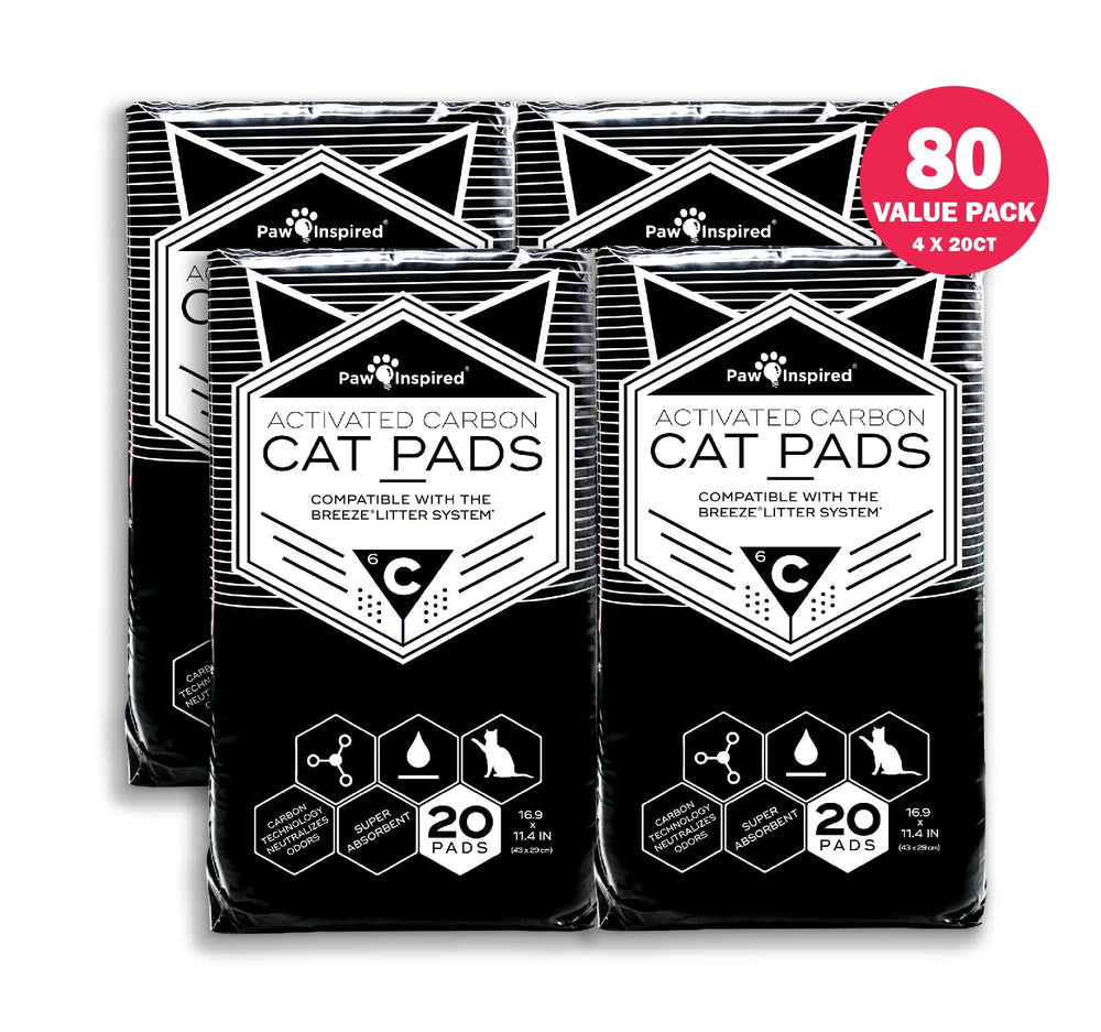 Peritas Paw Inspired Cat Pads absorb over seven cups for a dry litter area