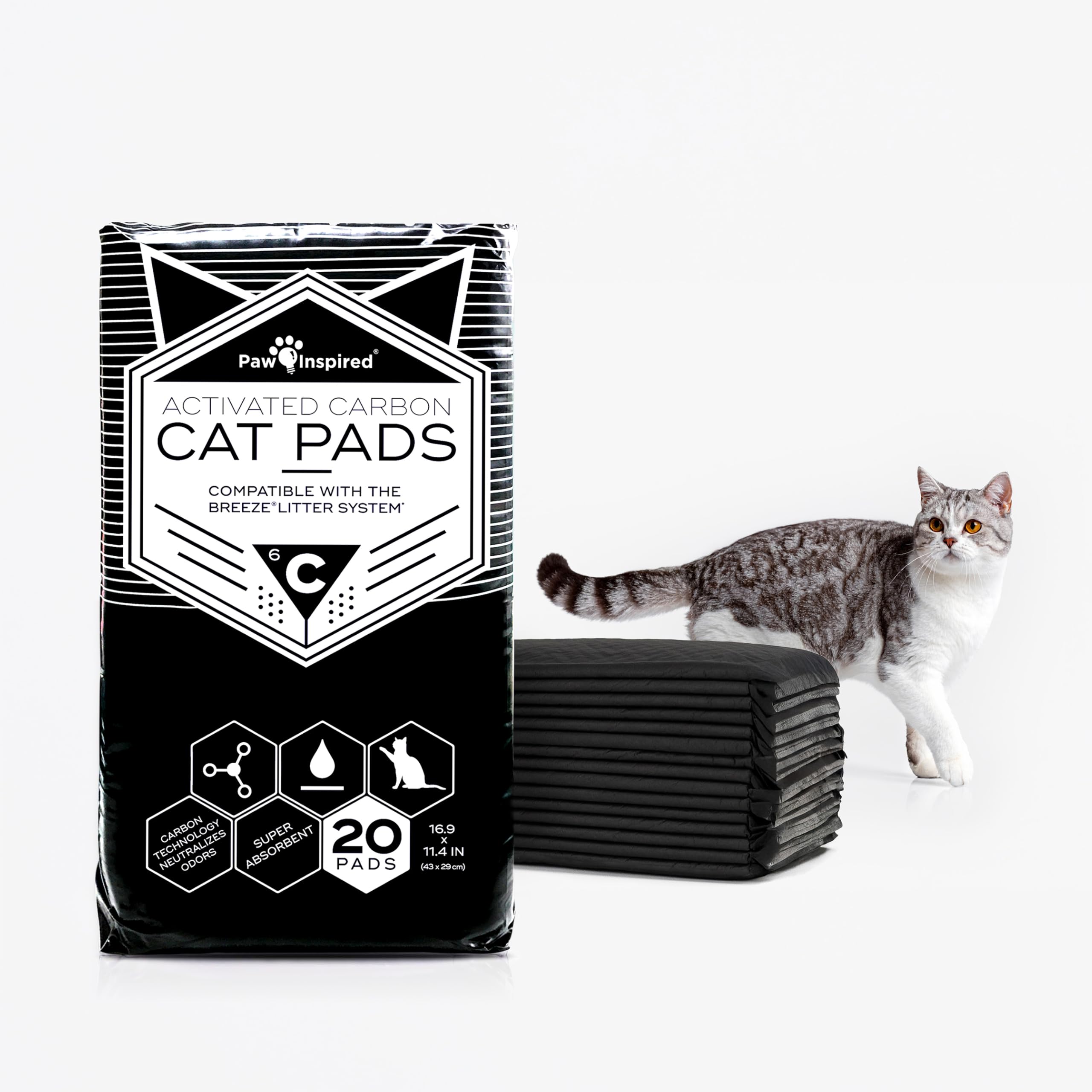 Peritas Paw-Inspired Cat Pads fit Breeze drawer for clean litter setup