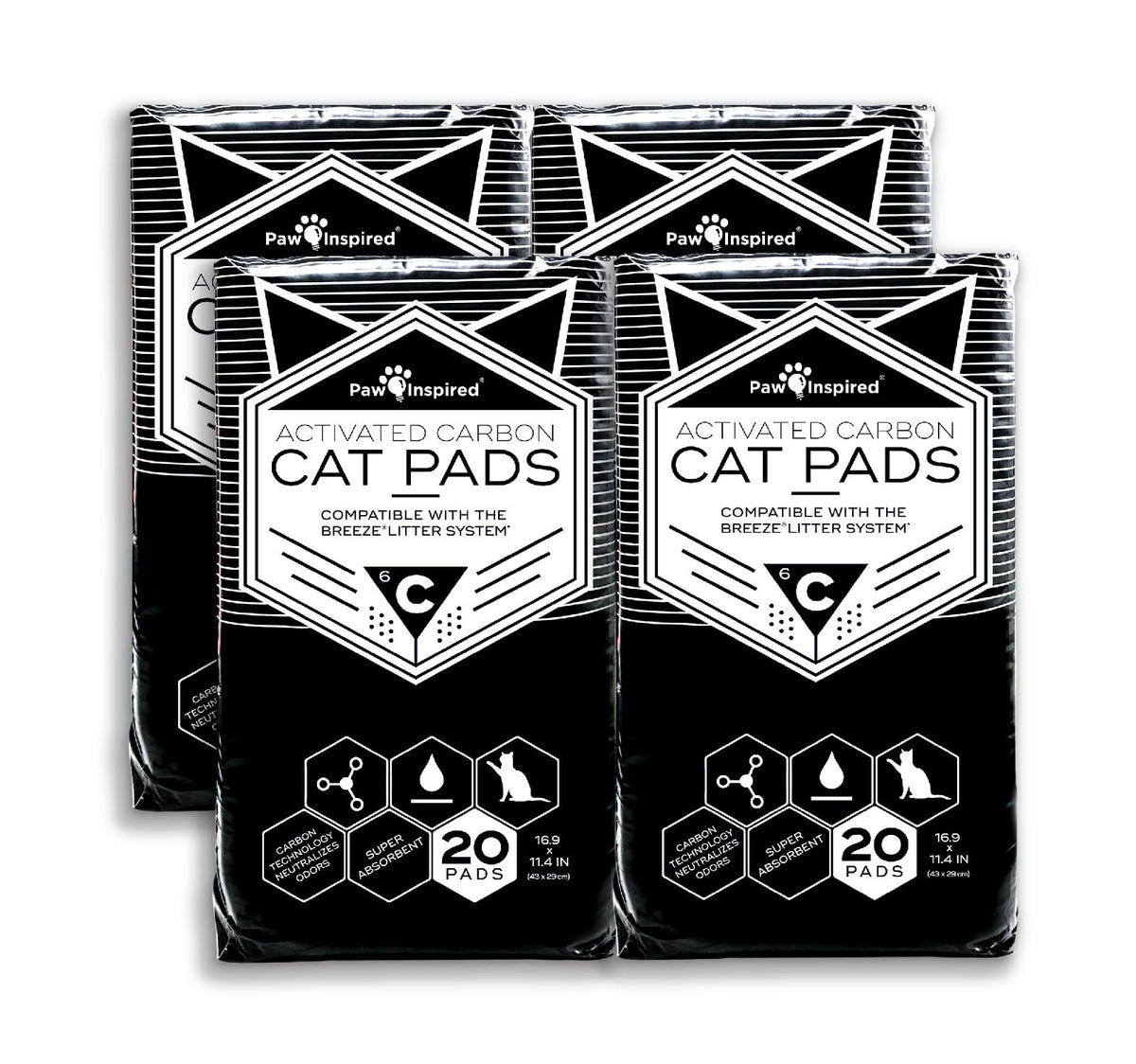 Peritas Paw Inspired Cat Pads fit Breeze drawer for tidy litter-box setup