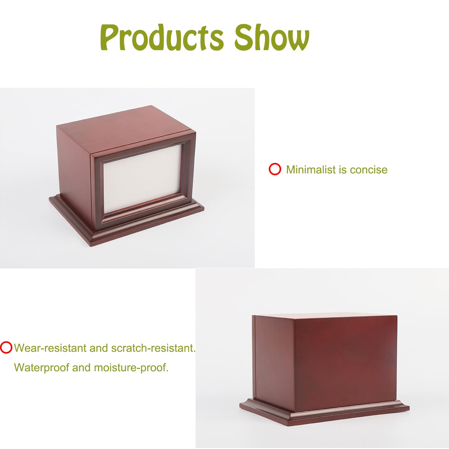 Permulaan photo box with urn slot for personalized pet remembrance