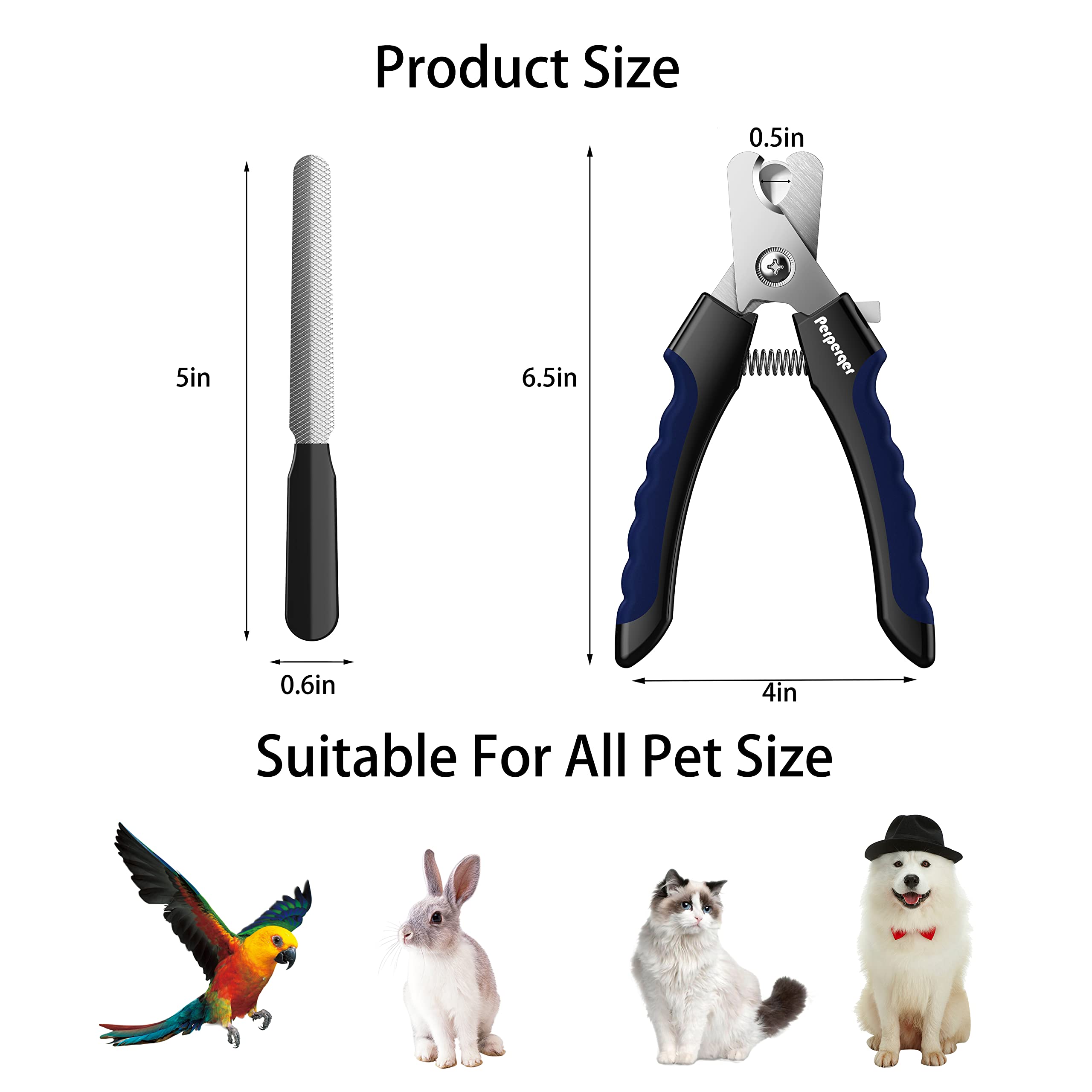 Perperqer clippers feature a safety guard to prevent over trimming.