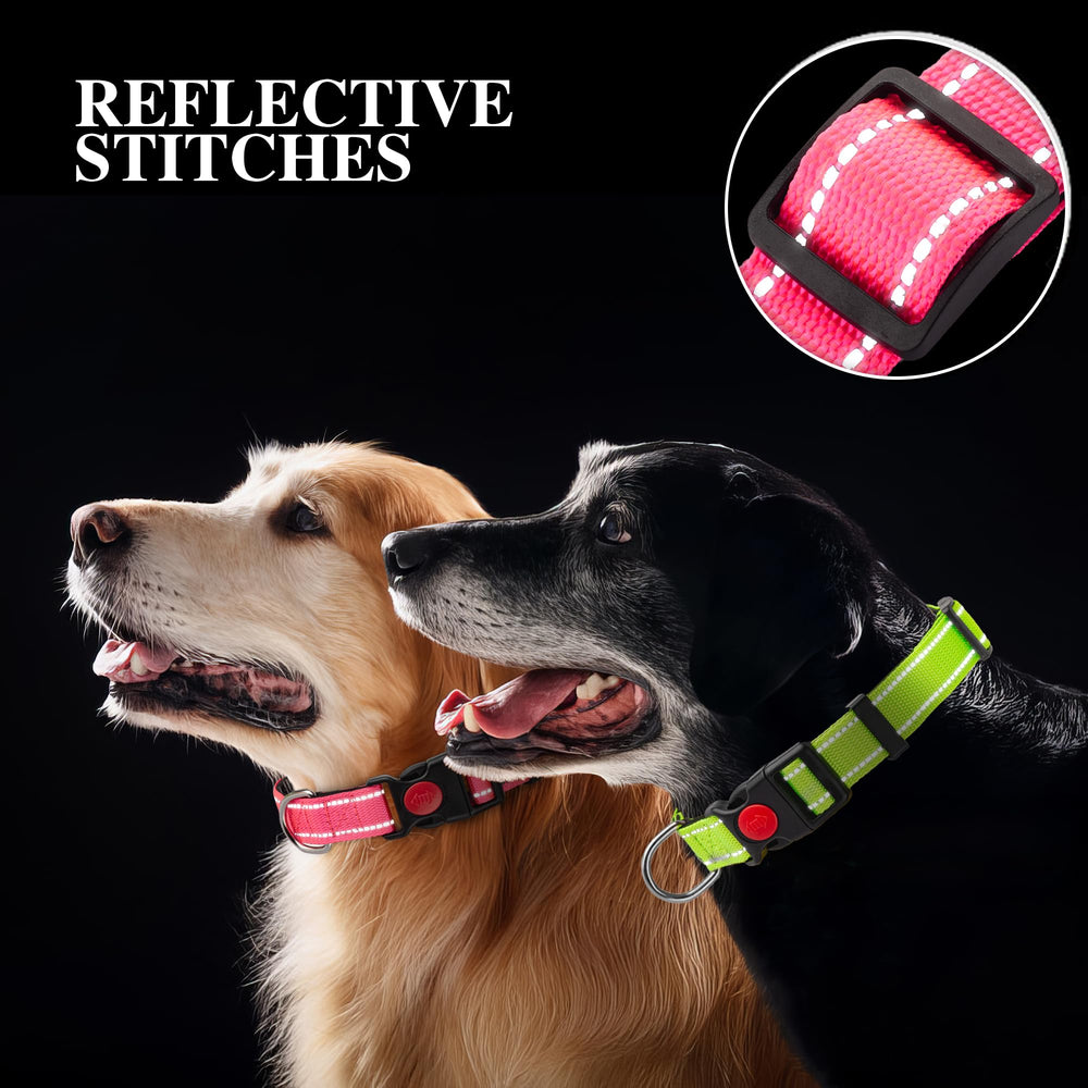 Perperqer reflective dog collar two-pack offers versatile color options