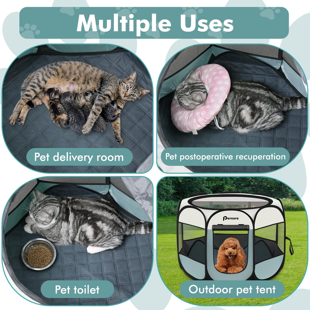 Persure playpen travel carrying case enables quick setup on trips.