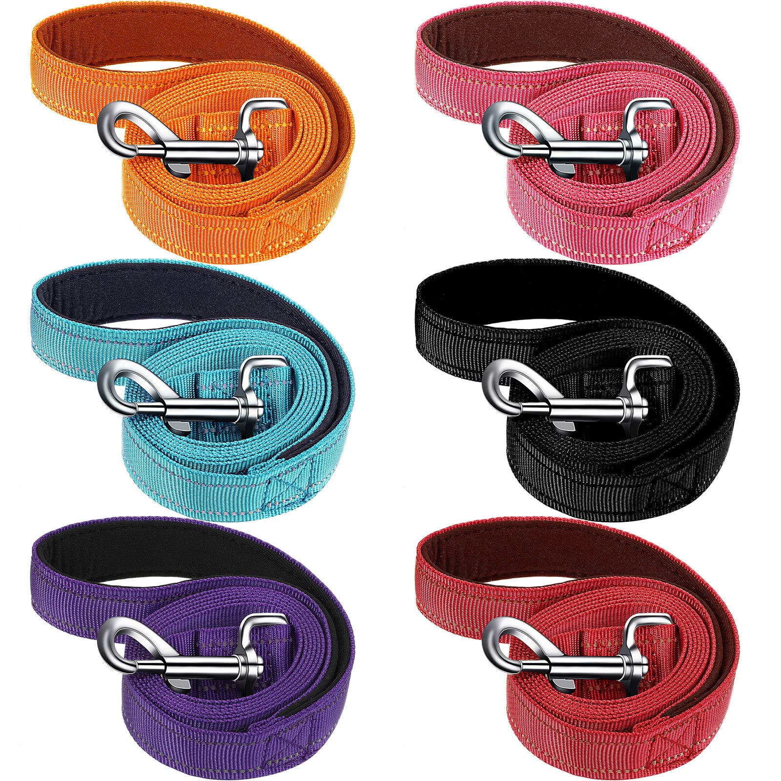 Perthlin dog leash with 5ft double-sided reflective design for safer evening walks