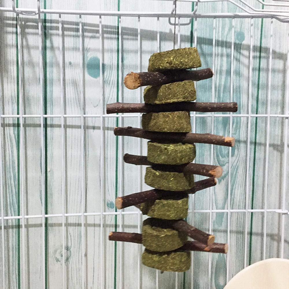 PeSandy bunny chew toys 11cm wood sticks provide comfortable gnawing