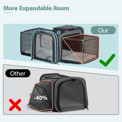 Pesen breathable mesh ventilation provides excellent airflow to keep pets cool on trips