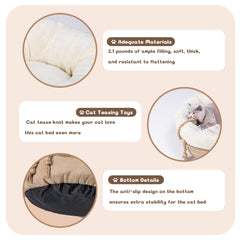 Pesen cat bed donut shape adds modern style for cozy lounging.