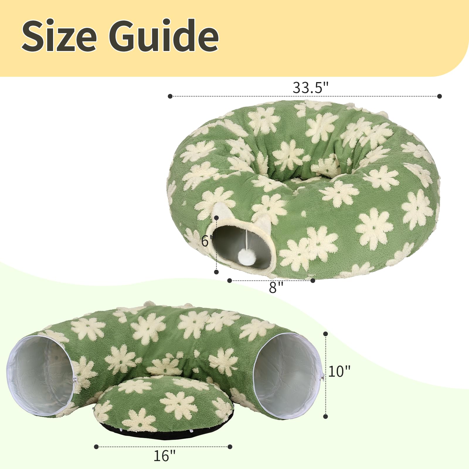 Pesen cat tunnel bed Christmas tree placement adds warmth and festive play space