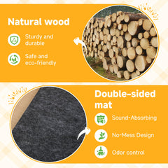 PESNLO non-toxic wood habitat keeps nibblers safe and comfortable
