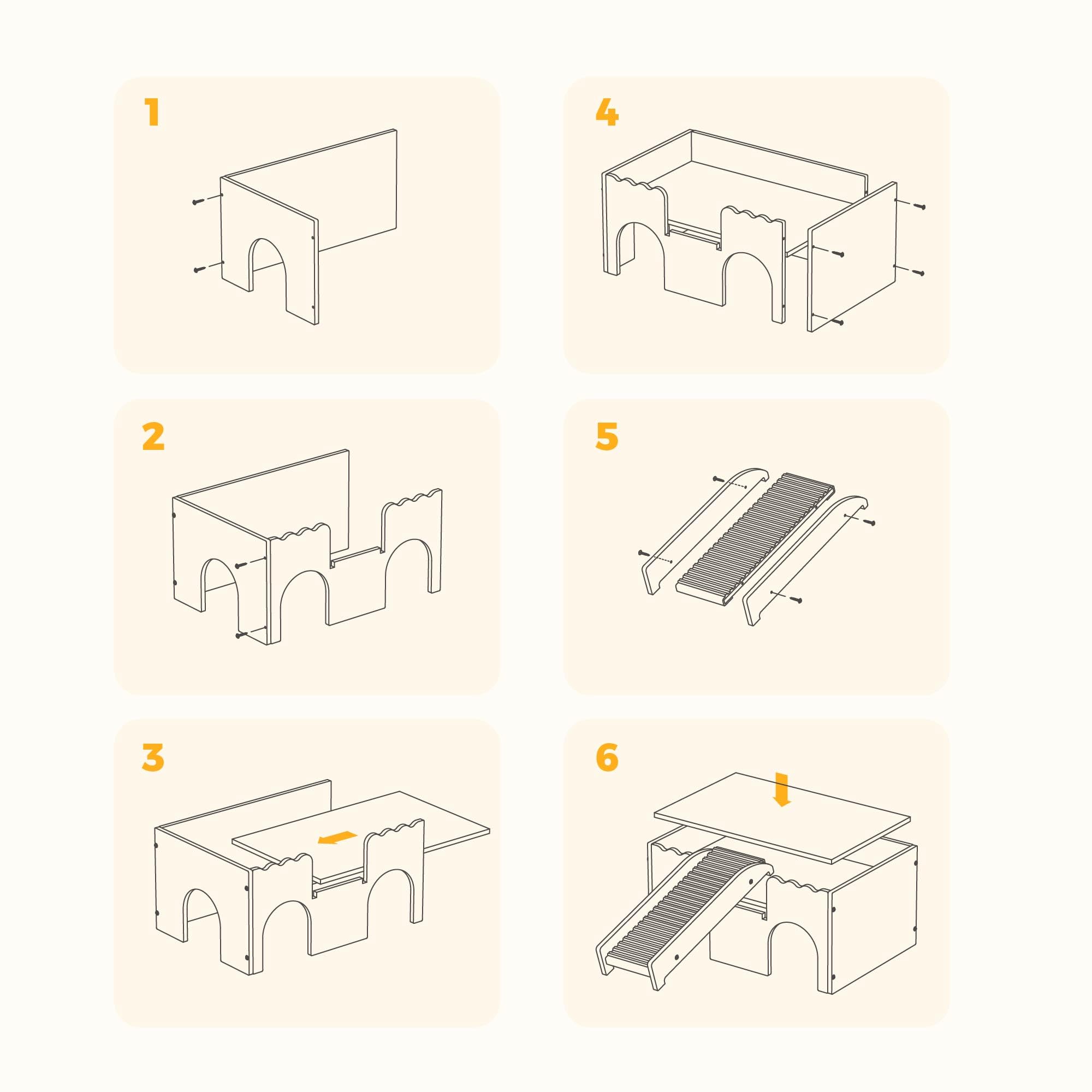 PESNLO spacious small-pet habitat suits multiple tiny companions