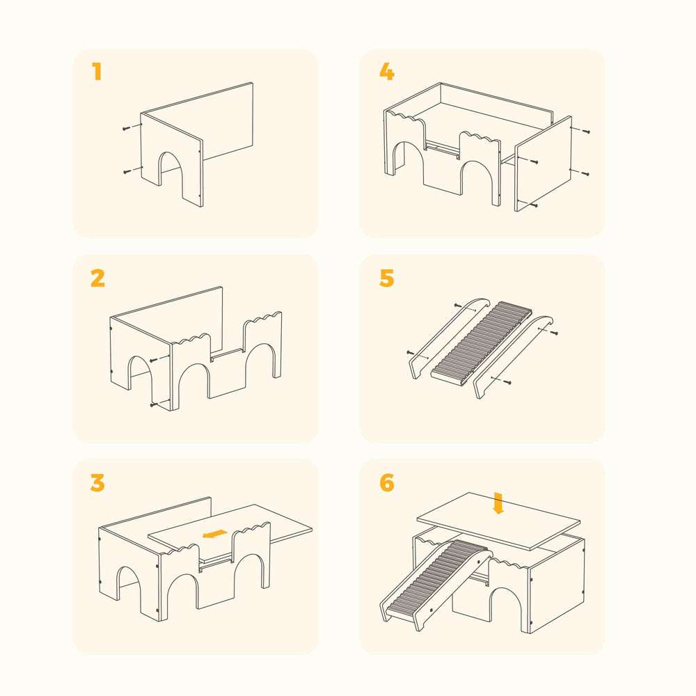 PESNLO spacious small-pet habitat suits multiple tiny companions