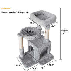 Pesofer cat tree sisal posts encourage scratching and helps protect furniture