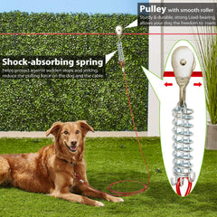 Pestairs 10ft runner cable detail enabling smooth dog movement.