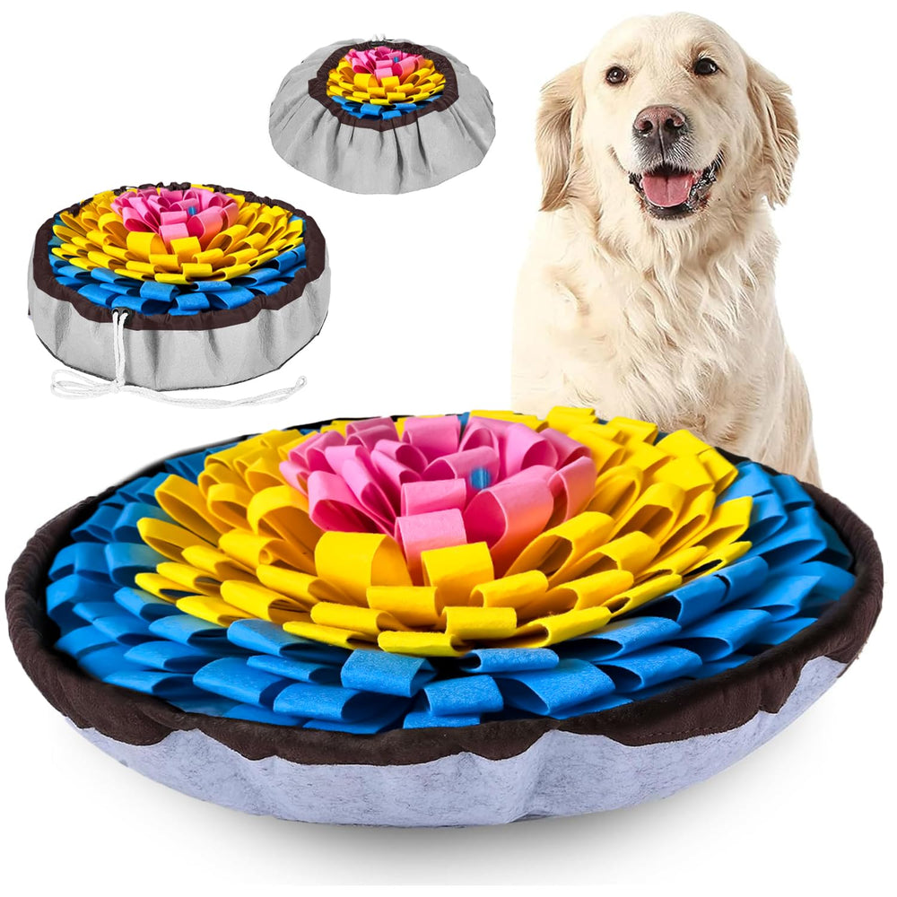 PET ARENA snuffle mat for dogs - outdoor use demonstrates enrichment through scent-driven play outdoors