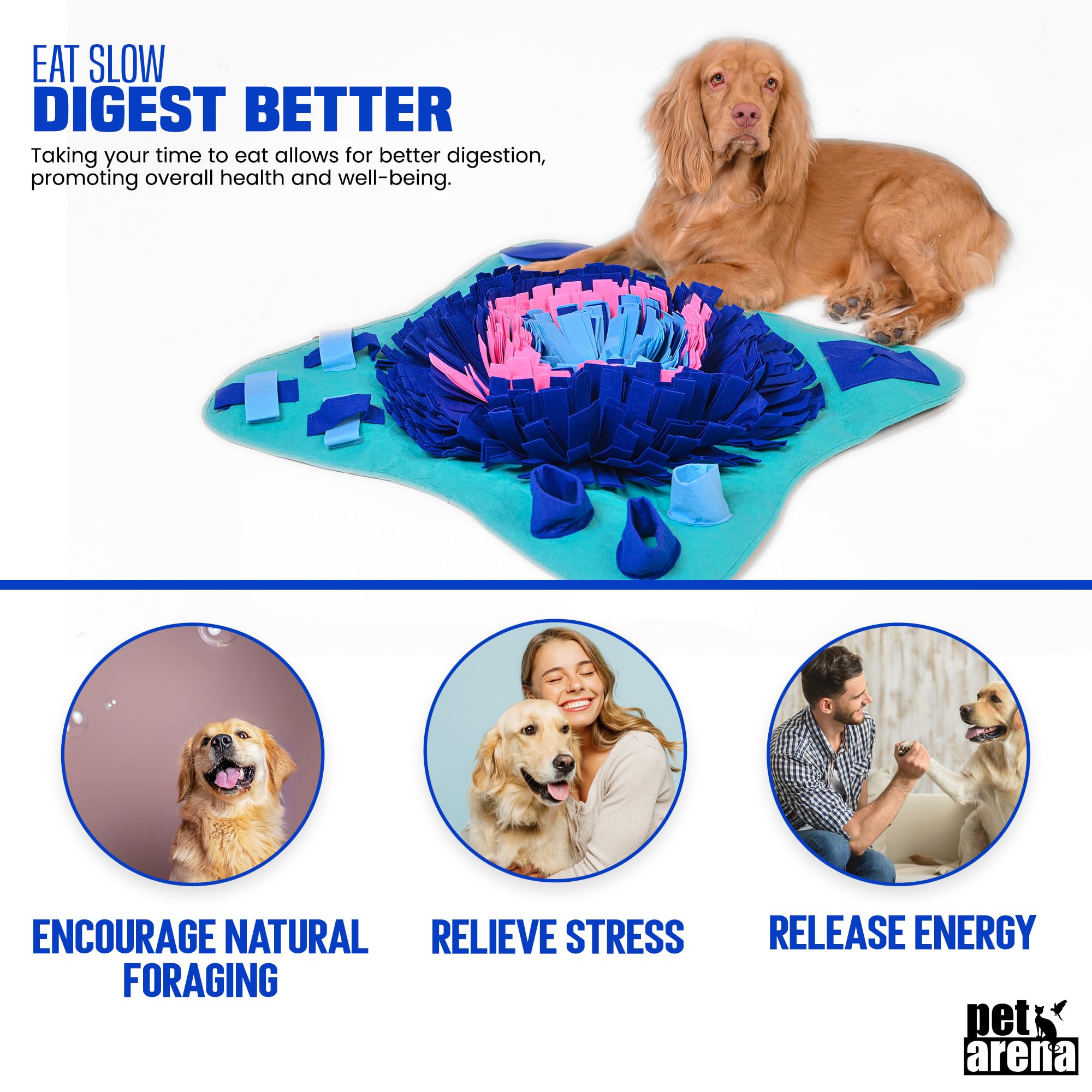 PET ARENA snuffle mat with durable polar fleece for long-lasting use