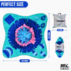 PET ARENA snuffle mat hides treats to promote slower, mindful feeding