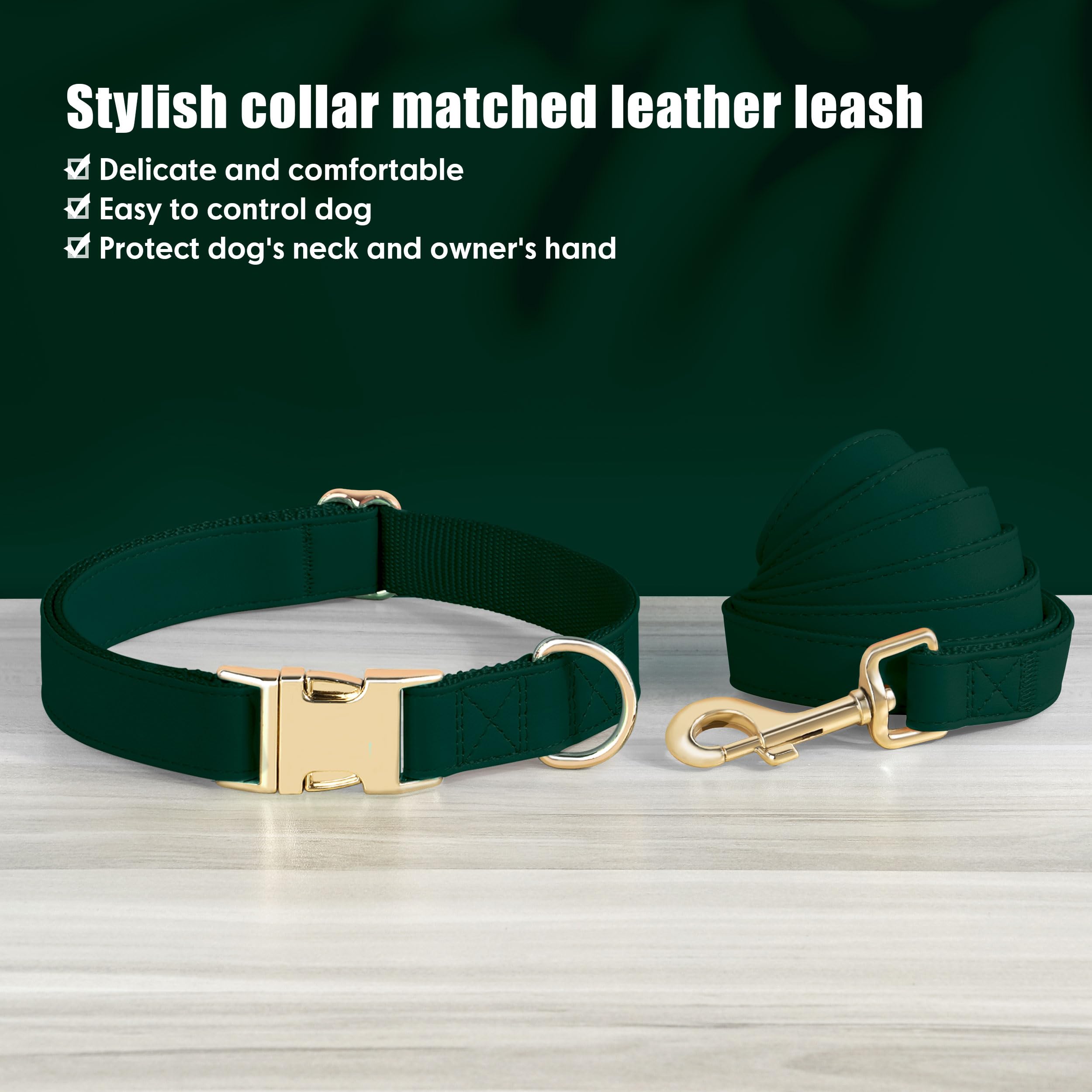 PET ARTIST christmas-green-collar adds festive style on outings.