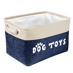 PET ARTIST collapsible dog toy basket folded for tidy storage and space saving.
