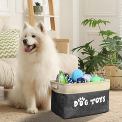 PET ARTIST collapsible toy bin with top frame for easy storage after play.