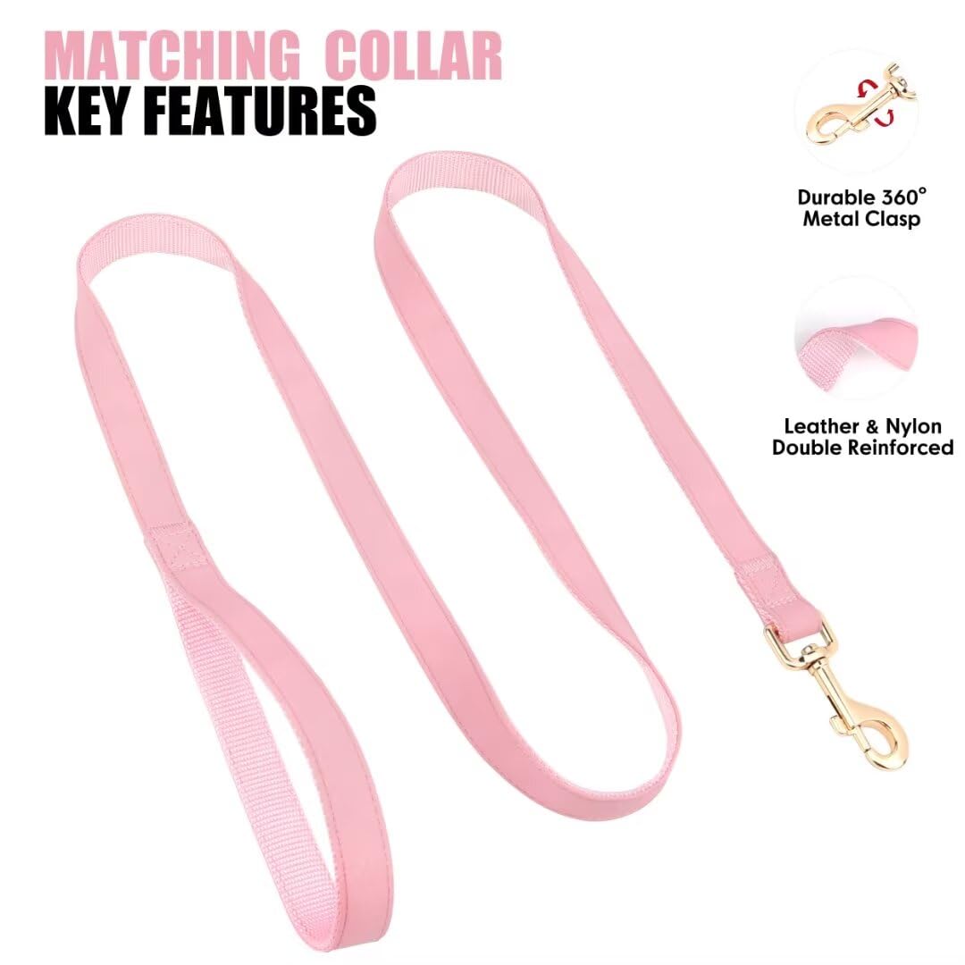 PET ARTIST colorful PU leather collar with nylon webbing for stylish daily wear