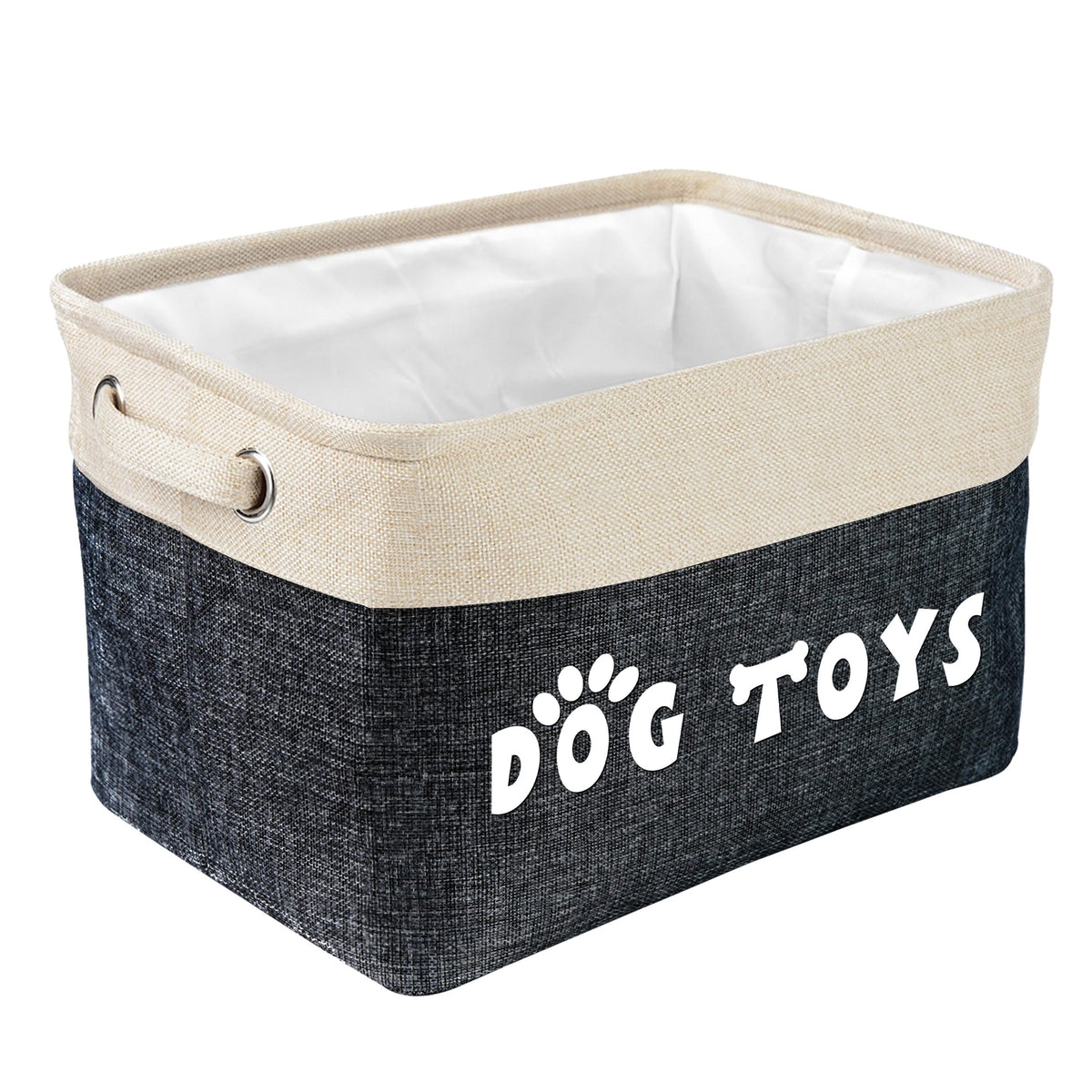 PET ARTIST dog toy basket front view shows large capacity for toys and clutter control.