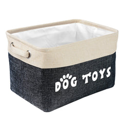 PET ARTIST dog toy basket front view shows large capacity for toys and clutter control.