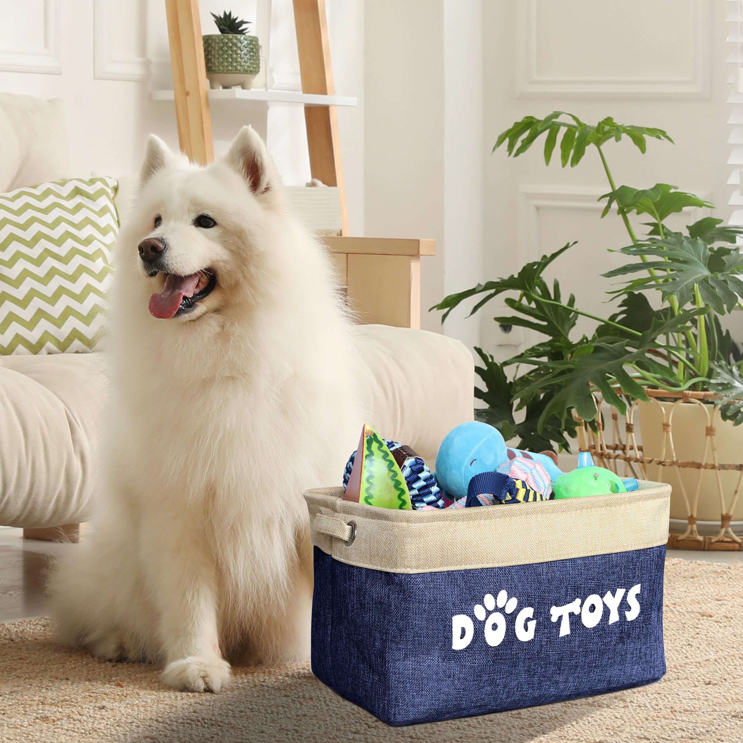 PET ARTIST dog toy basket handles closeup shows safe, comfortable carry option.