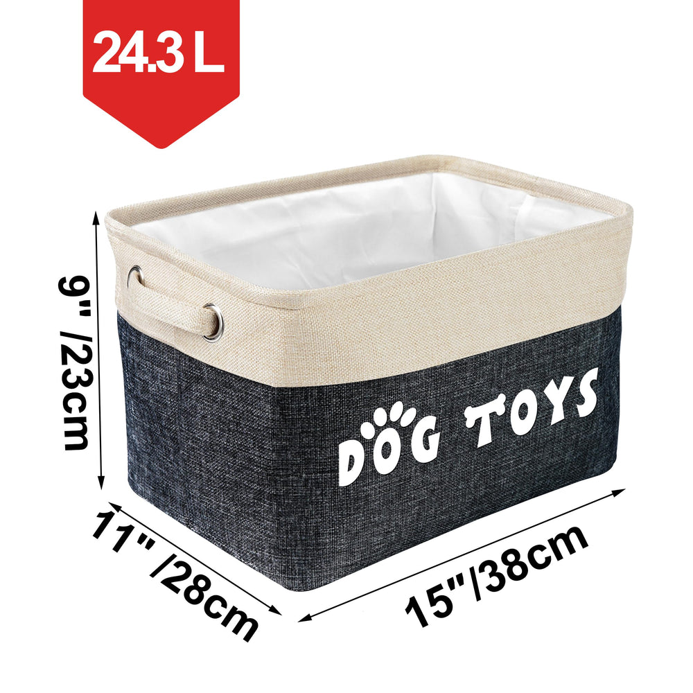 PET ARTIST foldable toy basket shows flat-fold convenience after play.